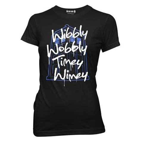 Doctor Who TARDIS Wibbly Wobbly Timey Wimey Juniors T Shirt