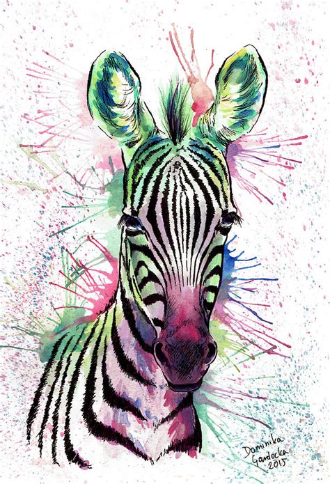 Rainbow Zebra Painting By Dominika Gardocka Fine Art America