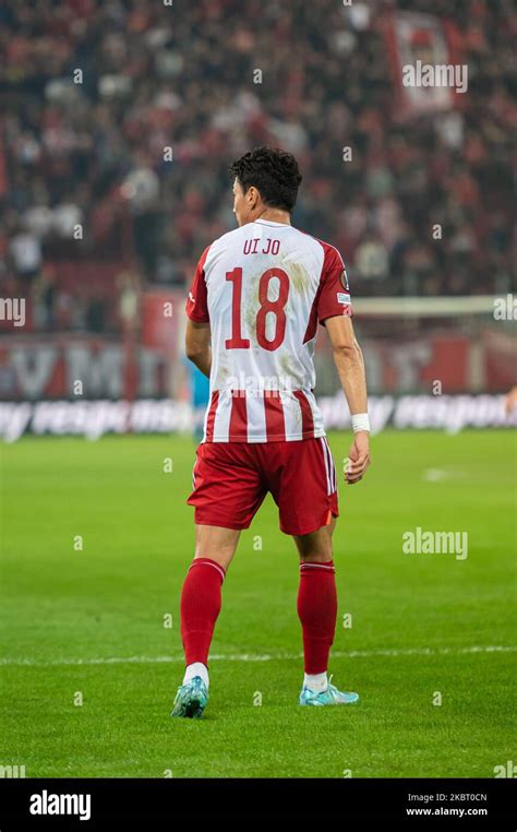 Ui Jo Hwang Of Olympiacos Fc During The Uefa Europa League Group G