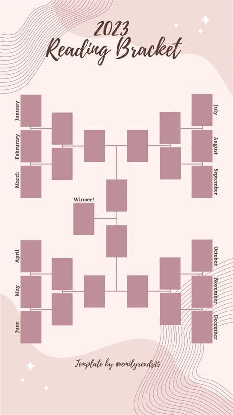 the 2012 reading bracket is shown in pink and white, as well as an ...