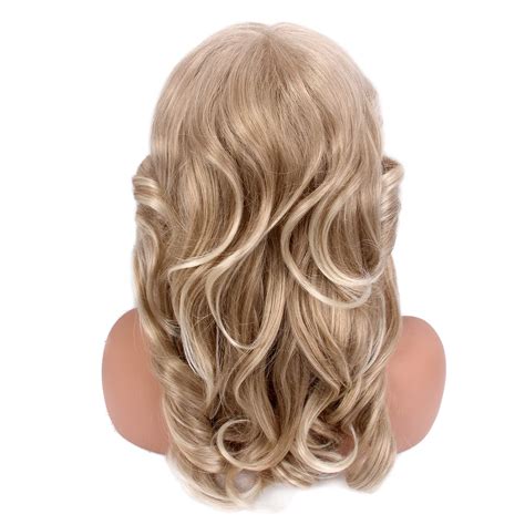 Medisifa Blonde 70s Disco Wig Farrah Fawcett Wigs For Women Lady