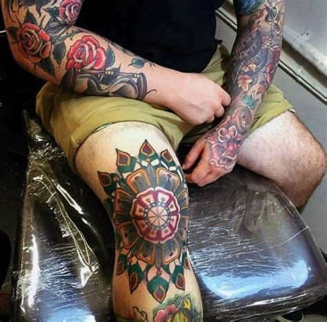 Knee Tattoos For Men Cool Masculine Ink Design Ideas