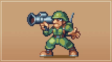 ASEPRITE Pixel Art Character Timelapse METAL SLUG YouTube