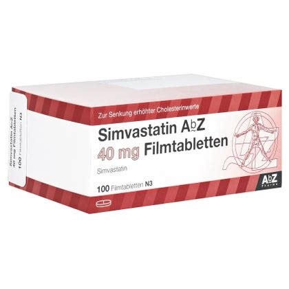 Simvastatin AbZ 40 Mg Filmtabletten 100 St 100 St Online Kaufen