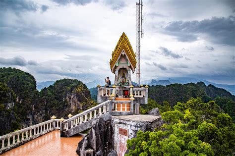 Aerial View Of Wat Tham Suea Or Tiger Cave Temple In Krabi Thailand