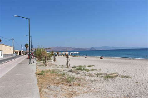 The Lambi Beach in Kos Town on the island of Kos in Greece.