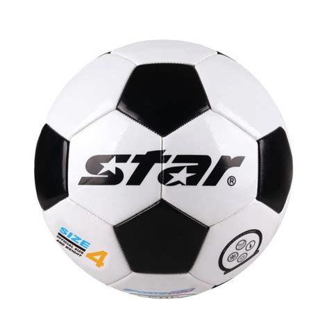 STAR PROSPECT Soccer Ball PVC Black/White Size 4 & 5 - SportzTrack