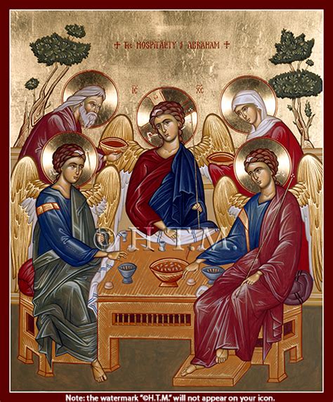 Orthodox Icon Hospitality of Abraham Saints Abraham Sarah