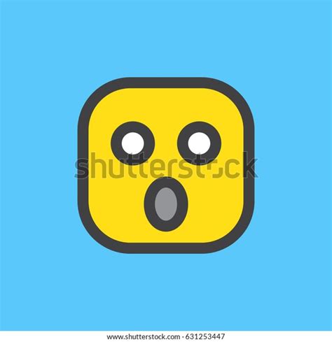 Face Open Mouth Emoji Filled Outline Stock Vector Royalty Free