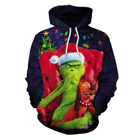 Grinch Hoodie The Grinch Pullover Hooded Sweatshirt