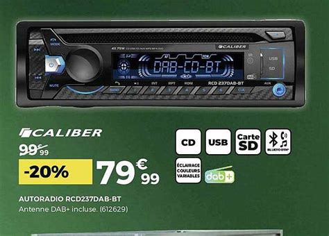 Promo Caliber Autoradio Rcd Dab Bt Chez Feu Vert Icatalogue Fr