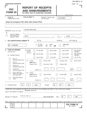 Fillable Online Pdffiller Com611198922 FEC REPORT OFFillable