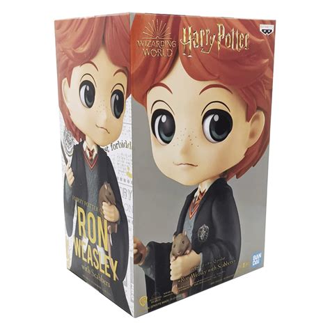 Estátua Banpresto Qposket Harry Potter Ron Weasley With Scabbers