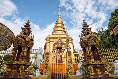 The Golden Pagoda In Wat Phra That Doi Wao Temple In Mae Sai District