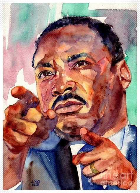 Martin Luther King Jr Speaking Painting By Suzann Sines Fine Art America