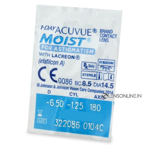 ACUVUE MOIST 1 DAY TORIC (30 LENSES) @ RS. 1949- Lensonline.in®