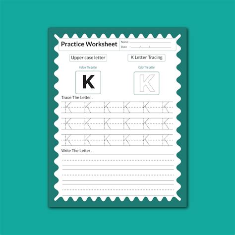 premium vector letter tracing worksheet  preschoolers