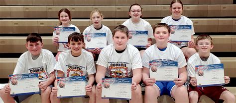 Knights Of Columbus Free Throw Contest Held Kingsbury Journal