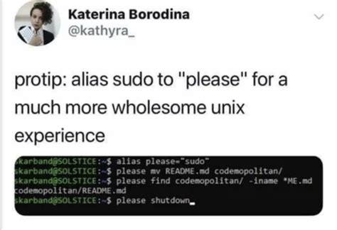 Making Linux Fully Wholesome By Changing Alias Sudo To Please R