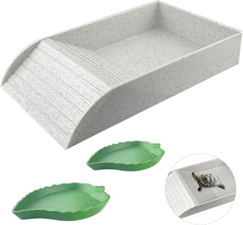 Amazon Pcs Tortoise Food Dish With Ramp And Tortoise Water Bowl