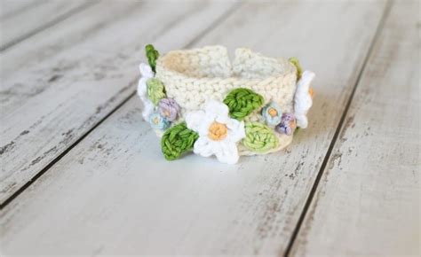 Boho Summer Flower Crochet Bracelet Pattern Thoresby Cottage