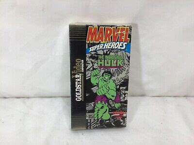 Marvel Super Heroes Incredible Hulk Vhs Tape New Sealed Goldstar