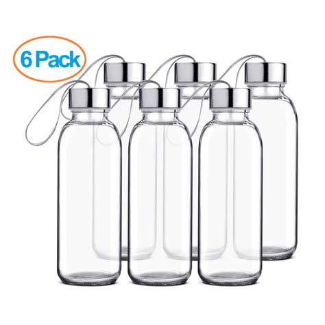 Chef S Star Glass Water Bottle 6 Pack 16oz Bottles A And Y Electronics