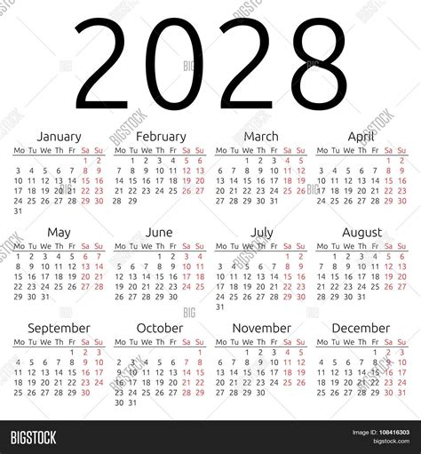 2028 Calendar