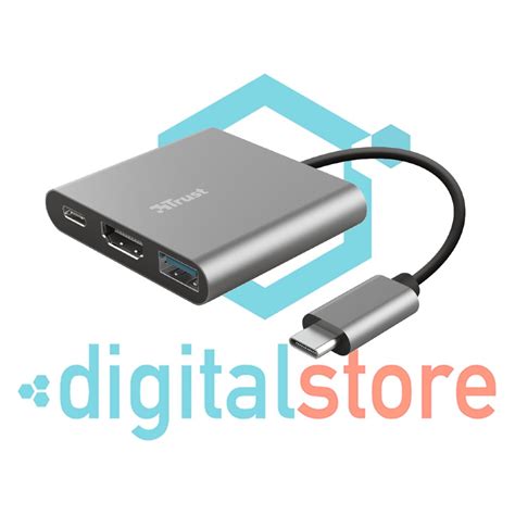 Adaptador Trust Multipuerto Usb C En Vitrina Tecnol Gica