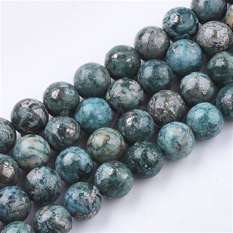 Assembled Natural Bronzite And Synthetic Turquoise Beads Strands