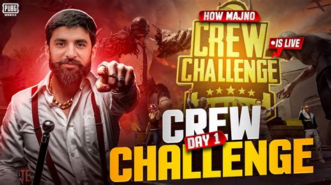 Crew Challenge Day 1 Pubg Mobile How Majnoo YouTube