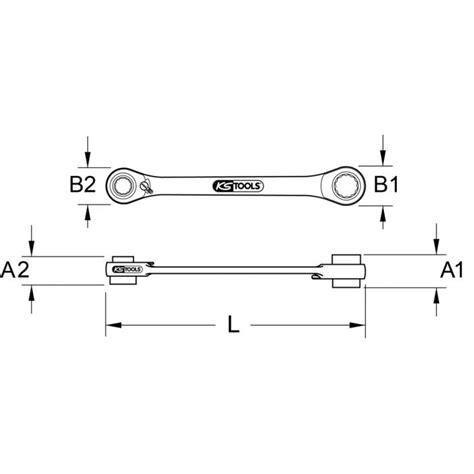 KS Tools Cliquet débouché 1 4 x11 mm pour douilles traversantes et