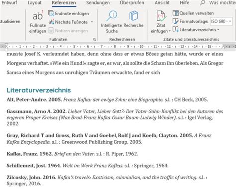 Literaturverzeichnis Richtig Erstellen In Word Informatikspickzettel De