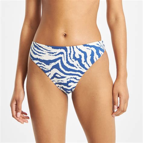 Dedicated Damen Bikini Slip Sanda Zebra Blue