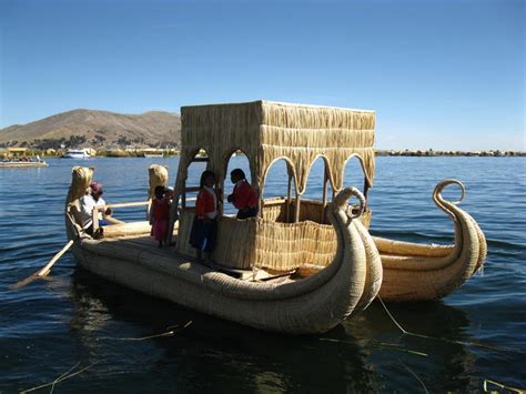 Los Uros Uros Floating Islands Lake Titicaca Lago Titicaca Peru