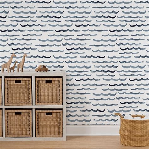 Ocean Waves Wallpaper | Spoonflower