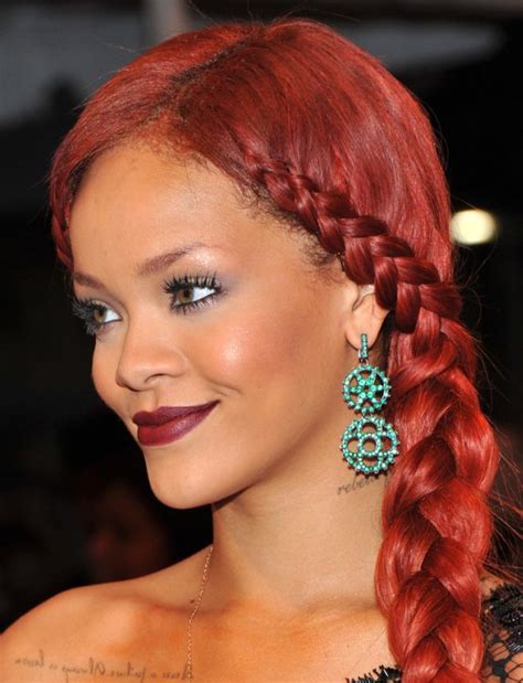 Rihanna Red Hairstyle Pictures Krazy Fashion Rocks