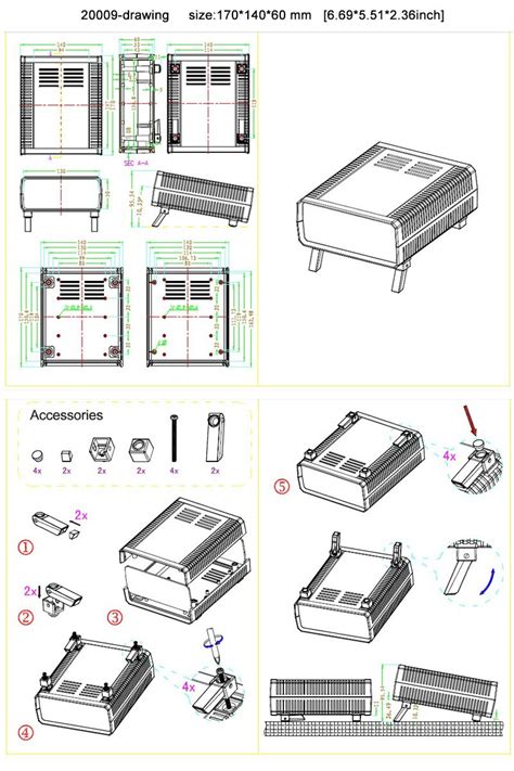 ABS Diy Project Box Plastic Instrument Case Plasti Grandado