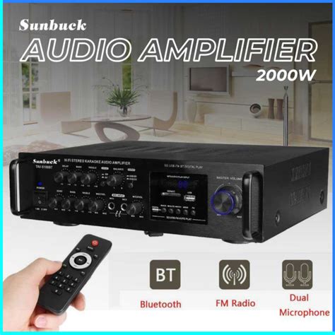 Pengiriman Jakarta Sunbuck Bluetooth Eq Audio Amplifier Home Theater Fm