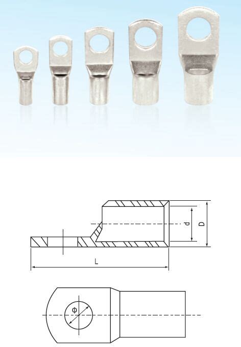 Tinned Eyelet Type Copper Cable Lugs Sc Jgk Series Insulated Terminal