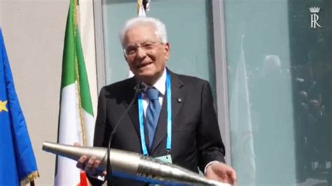 Il Presidente Mattarella In Visita Alla Residenza Degli Atleti Italiani