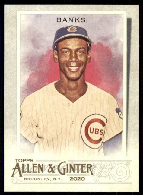 Topps Allen And Ginter Base Ernie Banks Chicago Cubs Ebay