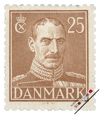 DENMARK 1943 25 Ore Definitive Stamps 1942 1946series King Christian 10