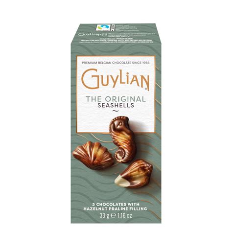 Guylian 3 Piece Chocolate Seashells Original Praliné World Wide Chocolate