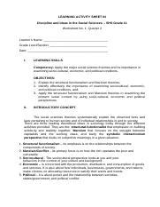 Diss Q Las Docx Learning Activity Sheet In Discipline And Ideas