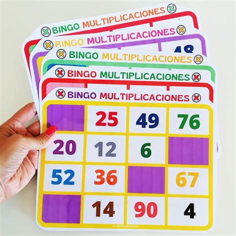 Bingo De Las Tablas De Multiplicar Cartones 02 Bi Ngo D