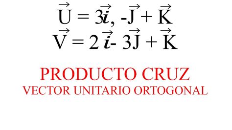 Producto Cruz Vector Unitario Ortogonal Youtube