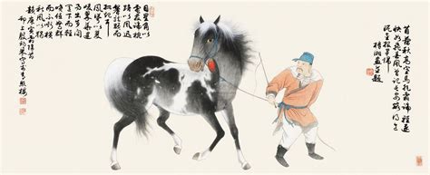 殷梓湘 庚寅（1950）年作 牧马图 镜片朵云轩 2012秋季艺术品拍卖会上海朵云轩拍品价格图片拍卖专场拍卖会预展拍卖会结果卓