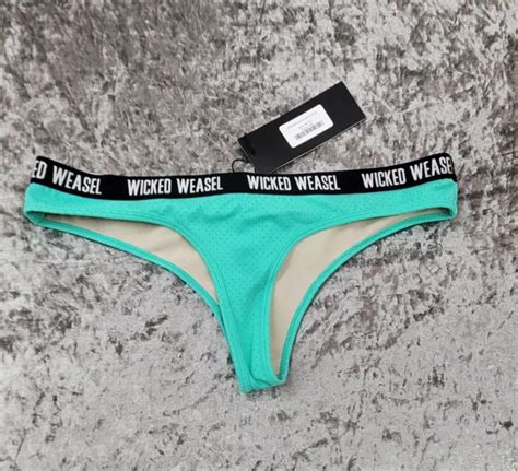 Wicked Weasel Sexy Sport Brief Bikini Bottom Jade Size Large 44 00