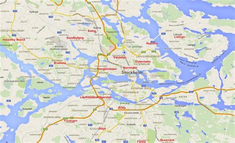 Bromma Stockholm map - Map of bromma Stockholm (Södermanland and Uppland - Sweden)